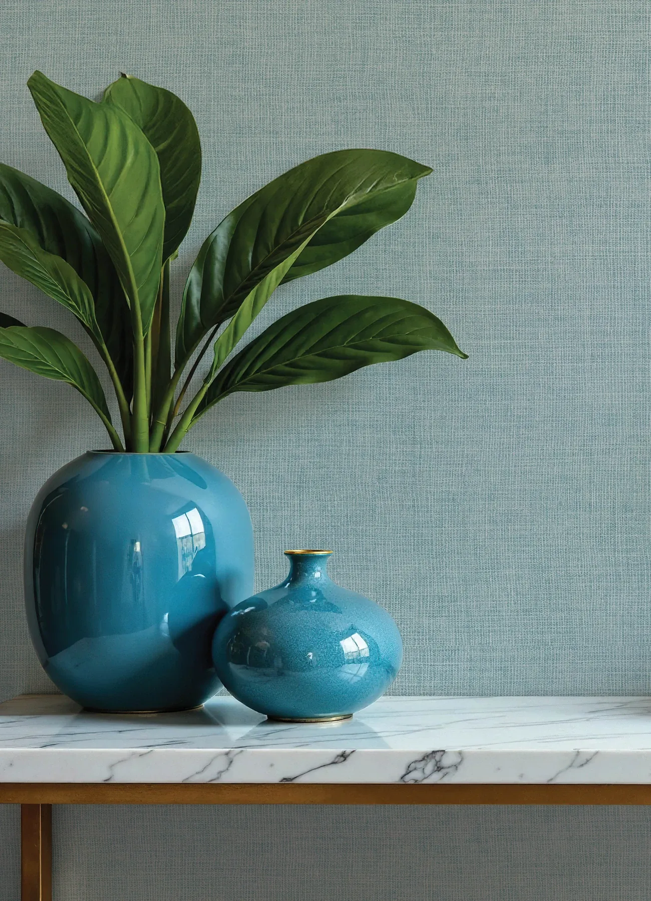 A-Street Prints Alba Sky Blue Open Weave Wallpaper - SKU 4193-7411