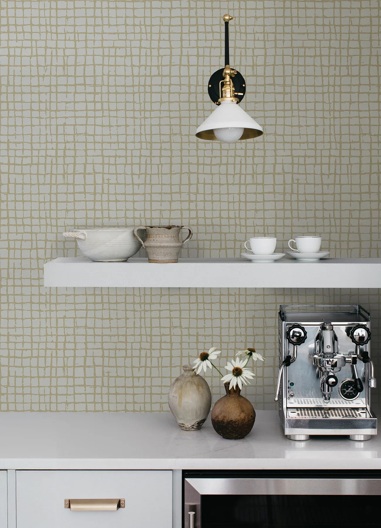 A-Street Prints Albin Pearl Gridline Wallpaper | Wallpaper Twins A-Street Prints Albin Pearl Gridline Wallpaper - SKU 4177-27717