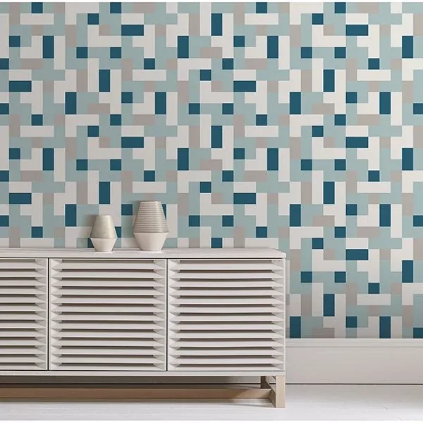 A-Street Prints Alby Blue Geometric Wallpaper | Wallpaper Twins A-Street Prints Alby Blue Geometric Wallpaper - SKU 2889-25221
