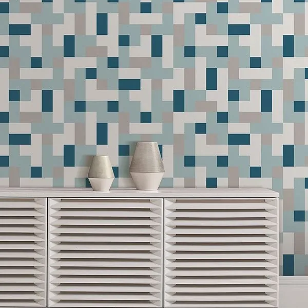 A-Street Prints Alby Blue Geometric Wallpaper | Wallpaper Twins A-Street Prints Alby Blue Geometric Wallpaper - SKU 2889-25221