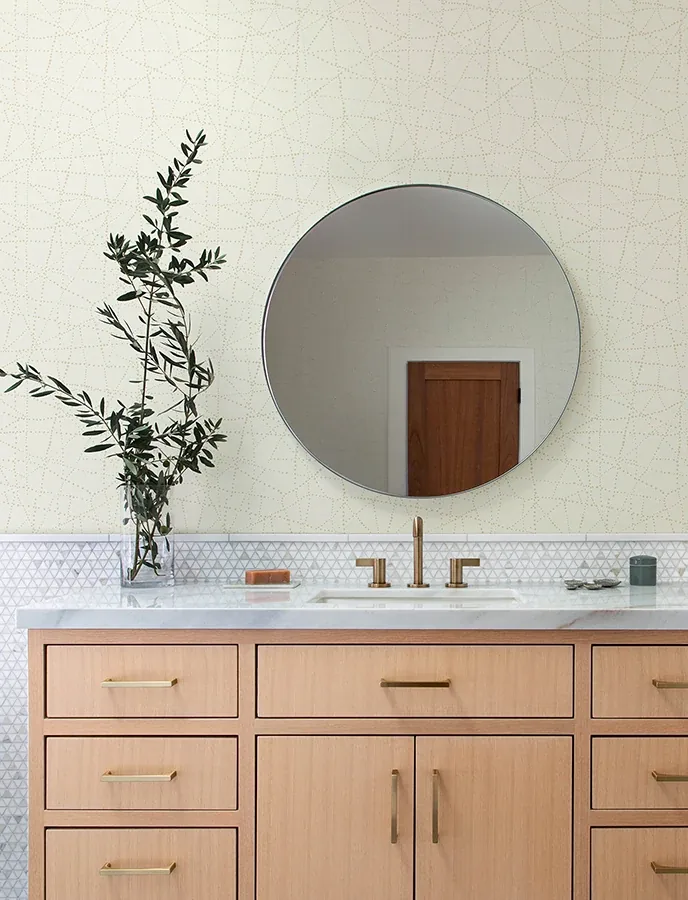 A-Street Prints Alcott Cream Dotted Wallpaper - SKU 4141-27127