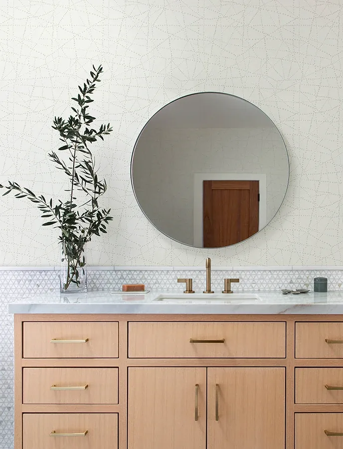 A-Street Prints Alcott Ivory Dotted Wallpaper - SKU 4141-27125