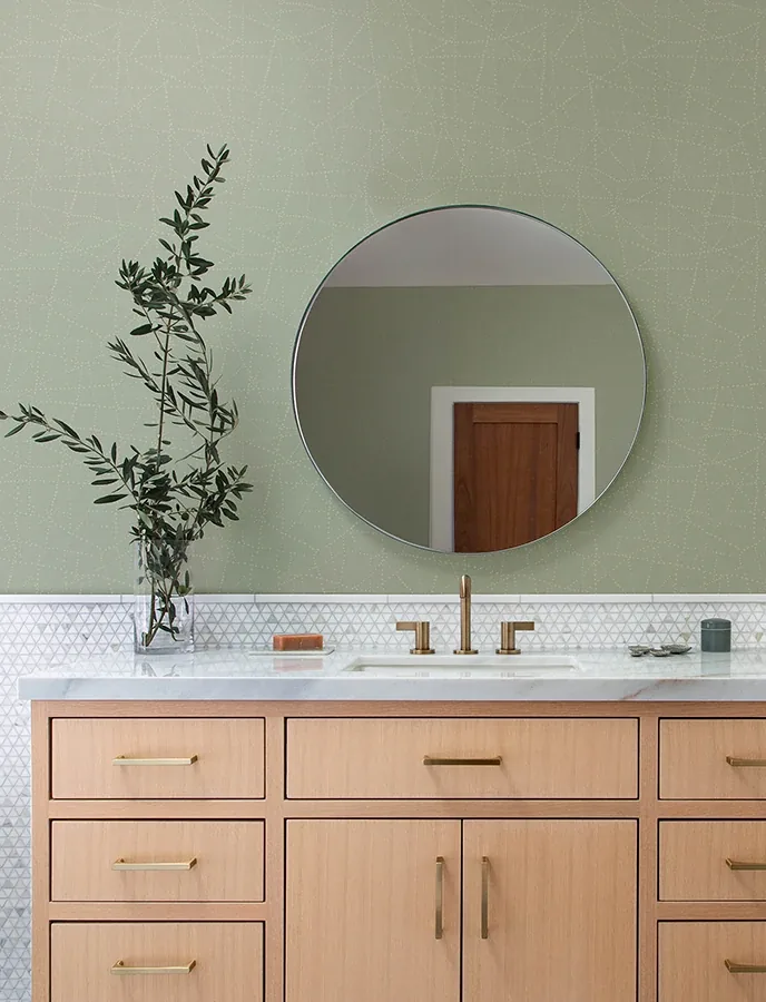 A-Street Prints Alcott Sage Dotted Wallpaper - SKU 4141-27124