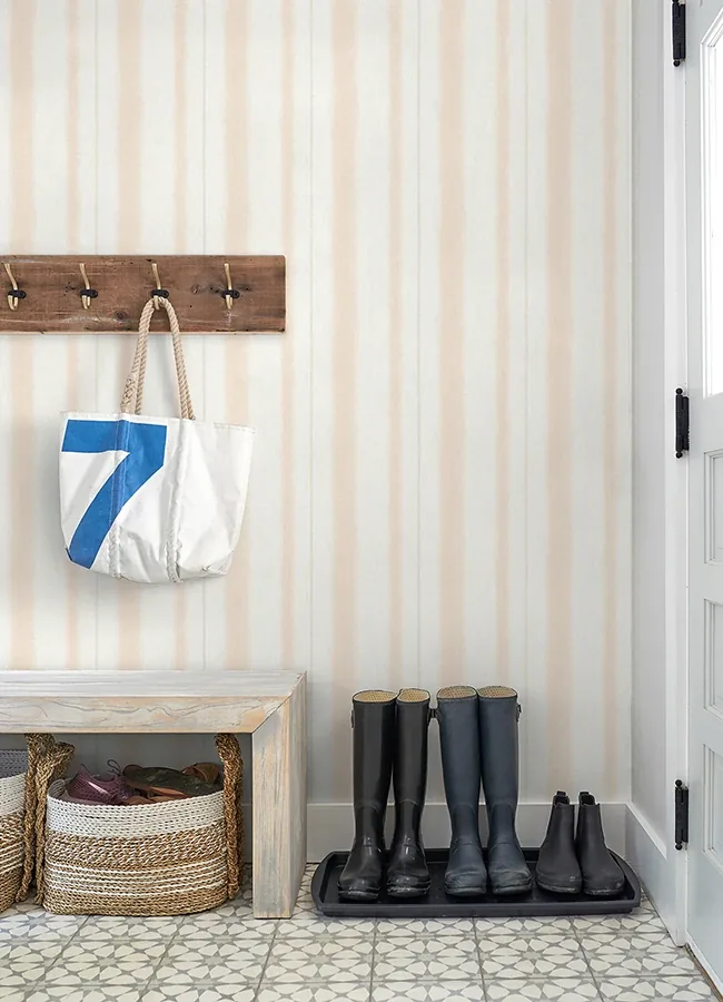 A-Street Prints Alena Blush Soft Stripe Wallpaper - SKU 4121-26909