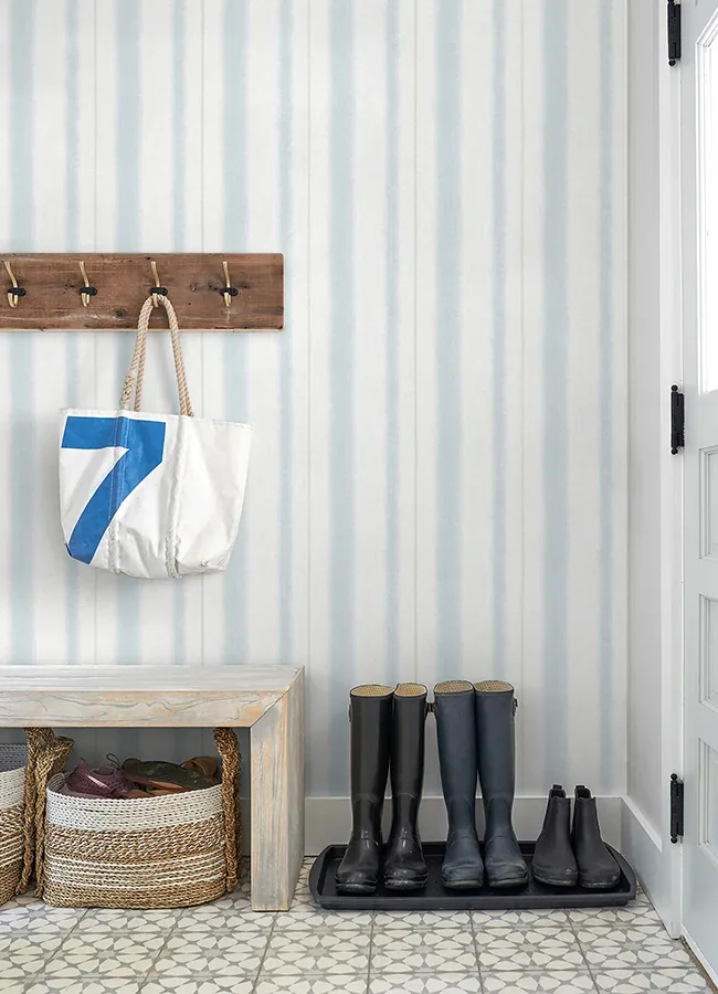 A-Street Prints Alena Sky Blue Soft Stripe Wallpaper - SKU 4121-26910