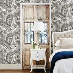 A-Street Prints Alfresco Black Palm Leaf Wallpaper | Wallpaper Twins A-Street Prints Alfresco Black Palm Leaf Wallpaper - SKU 2744-24134