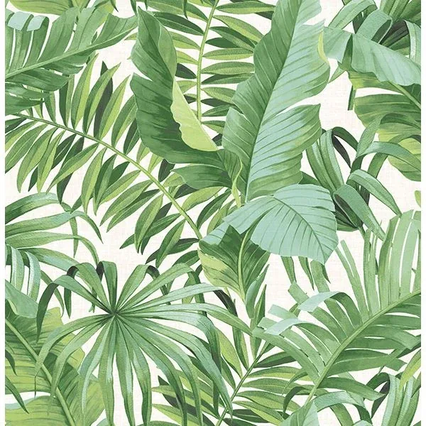 2744-24136 | Alfresco Green Palm Leaf Wallpaper