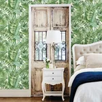 A-Street Prints Alfresco Green Palm Leaf Wallpaper | Wallpaper Twins A-Street Prints Alfresco Green Palm Leaf Wallpaper - SKU 2744-24136
