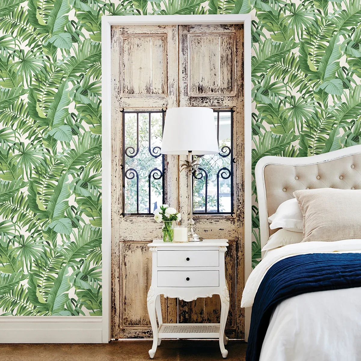 A-Street Prints Alfresco Green Tropical Palm Wallpaper | Wallpaper Twins A-Street Prints Alfresco Green Tropical Palm Wallpaper - SKU 2969-24136