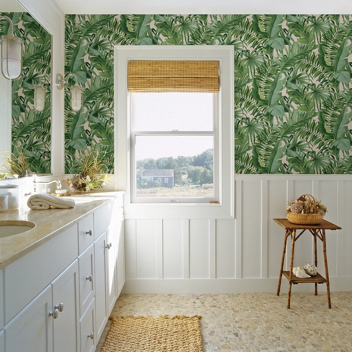 A-Street Prints Alfresco Green Tropical Palm Wallpaper | Wallpaper Twins A-Street Prints Alfresco Green Tropical Palm Wallpaper - SKU 2969-24136