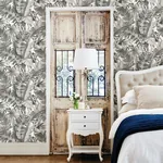 A-Street Prints Alfresco Grey Tropical Palm Wallpaper | Wallpaper Twins A-Street Prints Alfresco Grey Tropical Palm Wallpaper - SKU 2969-24134
