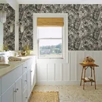 A-Street Prints Alfresco Grey Tropical Palm Wallpaper | Wallpaper Twins A-Street Prints Alfresco Grey Tropical Palm Wallpaper - SKU 2969-24134