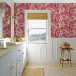 A-Street Prints Alfresco Pink Tropical Palm Wallpaper | Wallpaper Twins A-Street Prints Alfresco Pink Tropical Palm Wallpaper - SKU 2969-26054