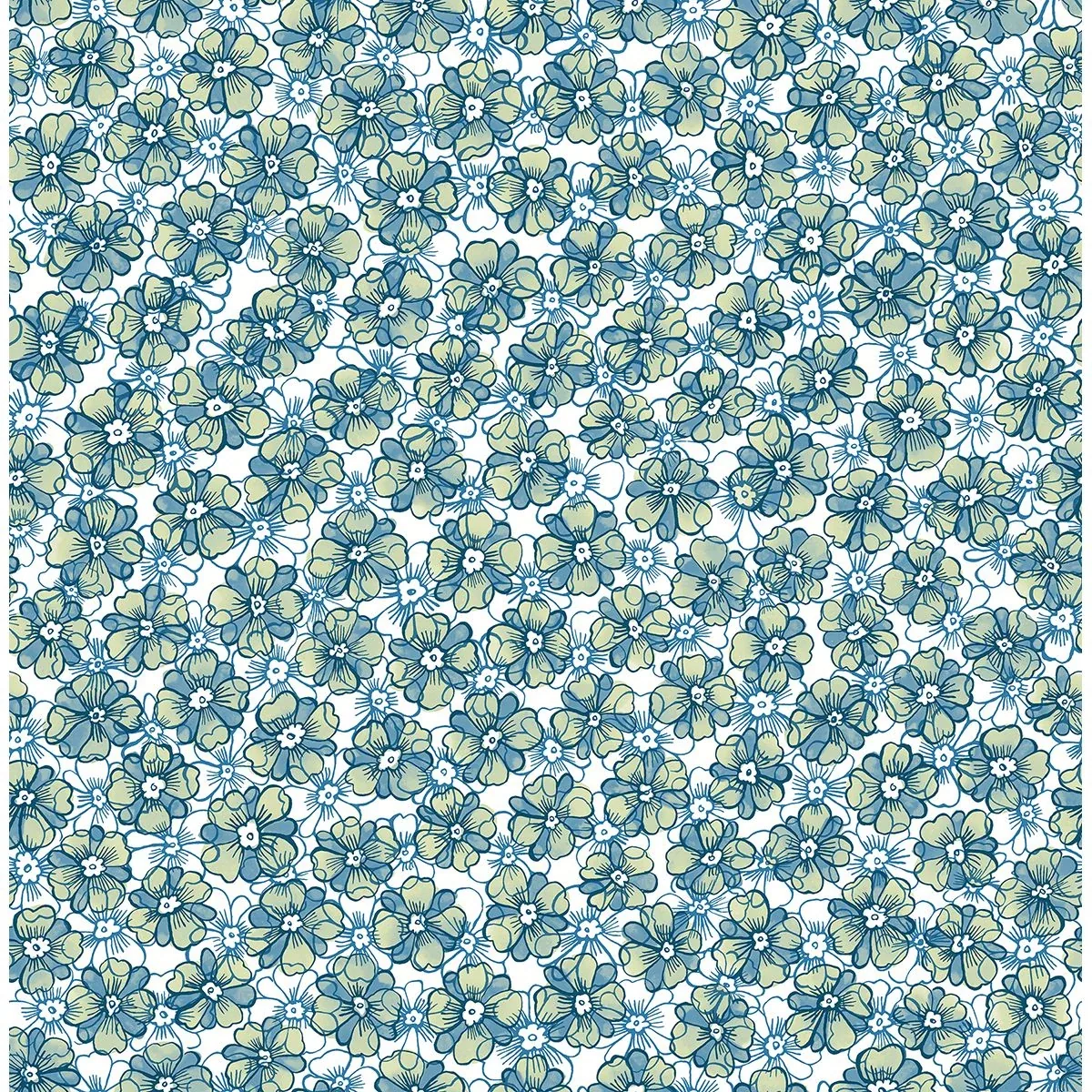 2657-22224 | Allison Blue Floral Wallpaper