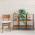 A-Street Prints Allotrope Rose Linen Geometric Wallpaper - SKU 2902-25536