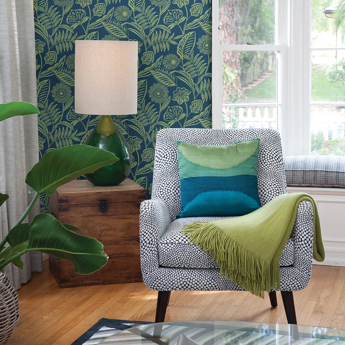 A-Street Prints Alma Blue Tropical Floral Wallpaper | Wallpaper Twins A-Street Prints Alma Blue Tropical Floral Wallpaper - SKU 2969-87527