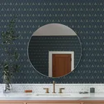 A-Street Prints Alma Navy Diamond Floral Wallpaper | Wallpaper Twins A-Street Prints Alma Navy Diamond Floral Wallpaper - SKU 4201-48033