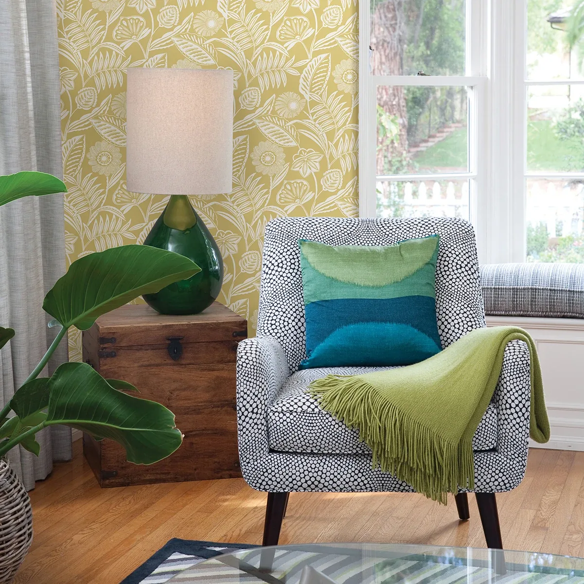 A-Street Prints Alma Yellow Tropical Floral Wallpaper | Wallpaper Twins A-Street Prints Alma Yellow Tropical Floral Wallpaper - SKU 2969-87529