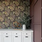 A-Street Prints Alocasia Burgundy Tropical Foliage Wallpaper | Wallpaper Twins A-Street Prints Alocasia Burgundy Tropical Foliage Wallpaper - SKU 4177-27738