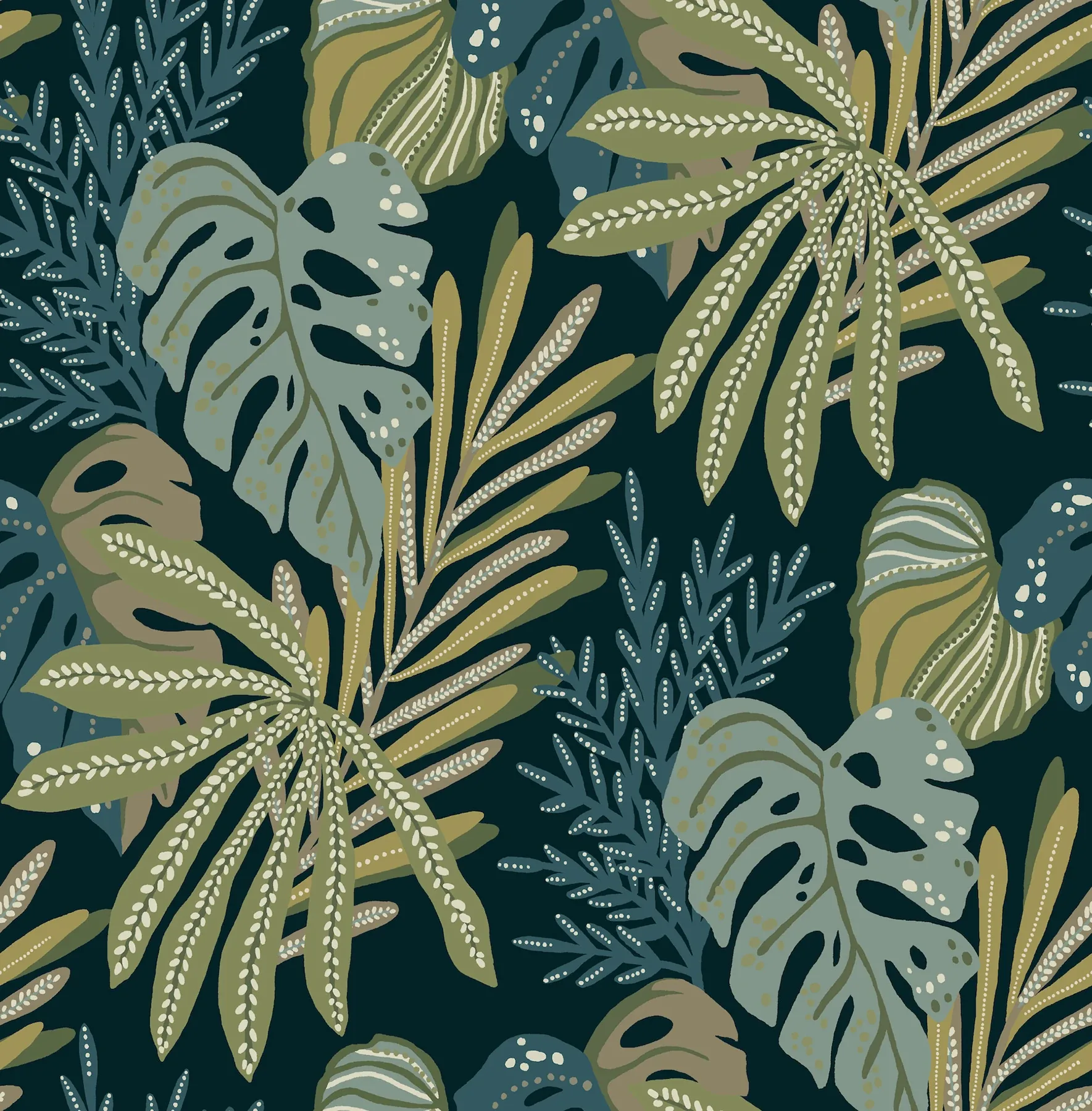 4177-27739 | Alocasia Green Tropical Foliage Wallpaper