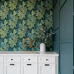 A-Street Prints Alocasia Green Tropical Foliage Wallpaper | Wallpaper Twins A-Street Prints Alocasia Green Tropical Foliage Wallpaper - SKU 4177-27739