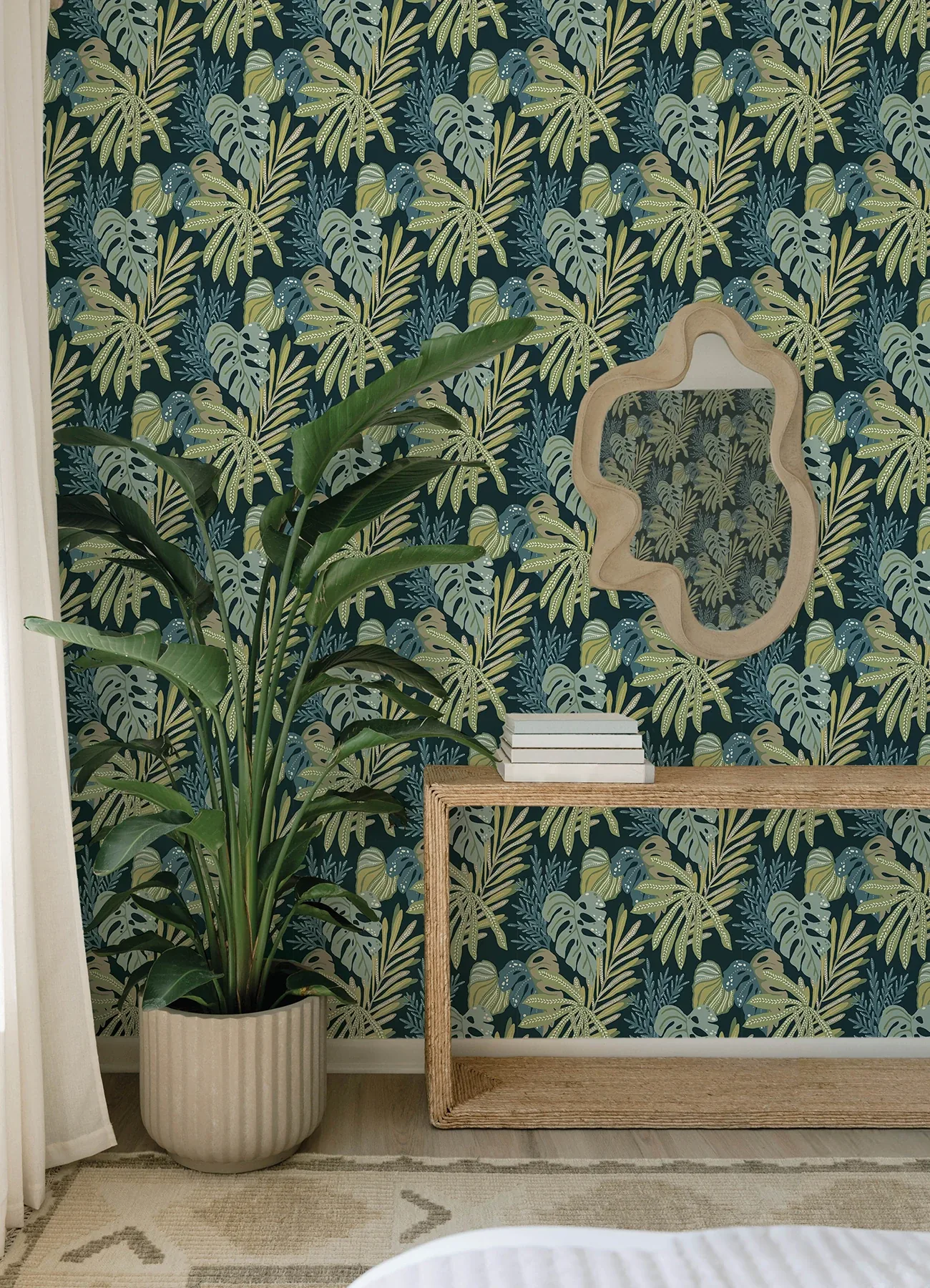 A-Street Prints Alocasia Green Tropical Foliage Wallpaper | Wallpaper Twins A-Street Prints Alocasia Green Tropical Foliage Wallpaper - SKU 4177-27739