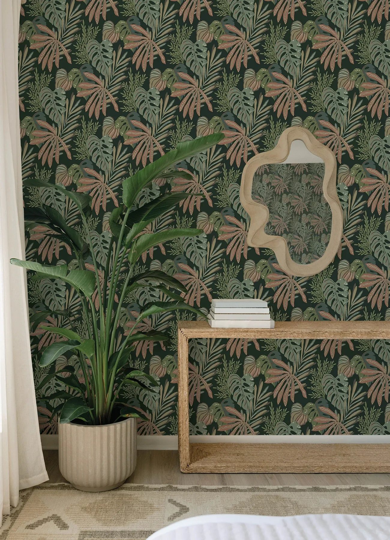 A-Street Prints Alocasia Multicolor Tropical Foliage Wallpaper - SKU 4177-27737
