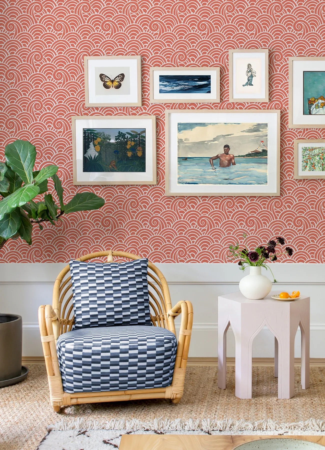 A-Street Prints Alorah Coral Wave Wallpaper | Wallpaper Twins A-Street Prints Alorah Coral Wave Wallpaper - SKU 4081-26306