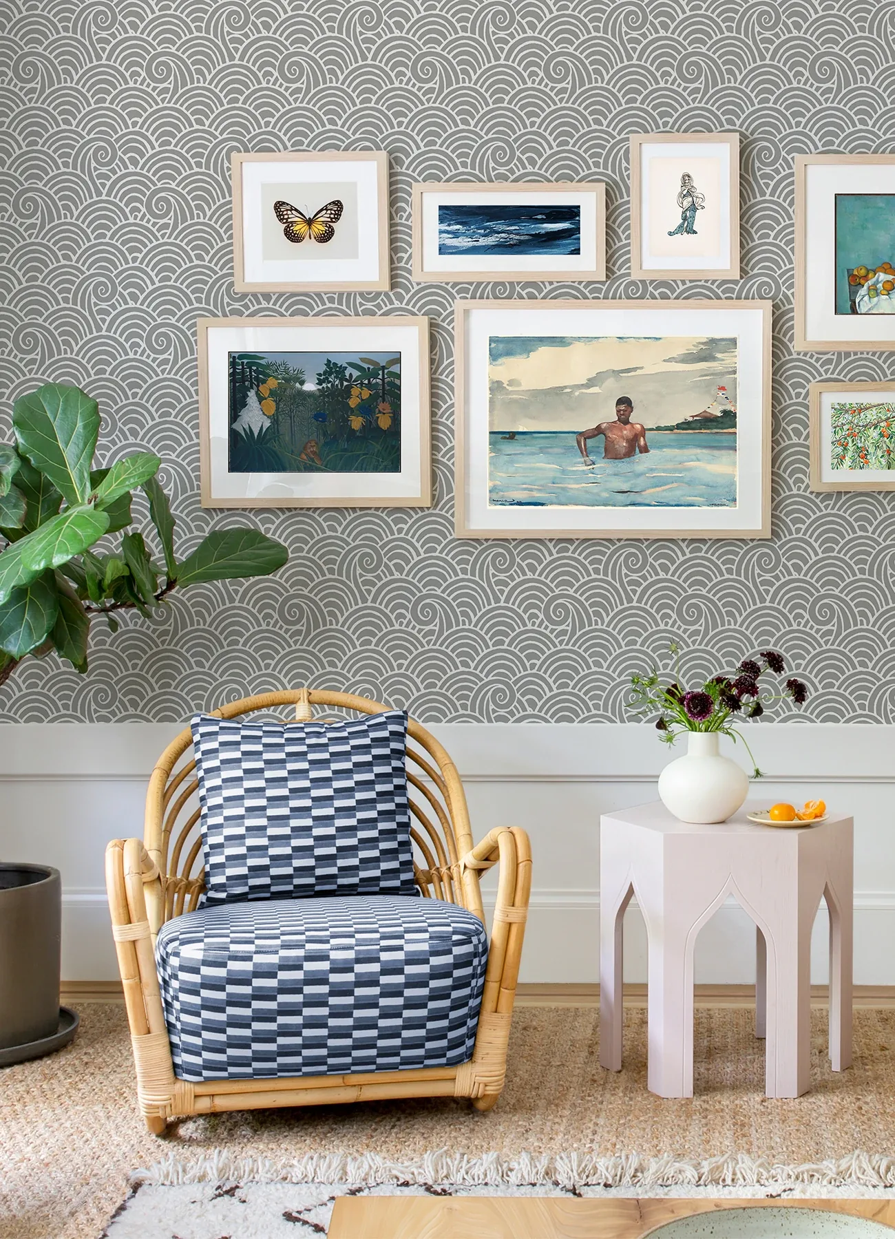 A-Street Prints Alorah Grey Wave Wallpaper | Wallpaper Twins A-Street Prints Alorah Grey Wave Wallpaper - SKU 4081-26308