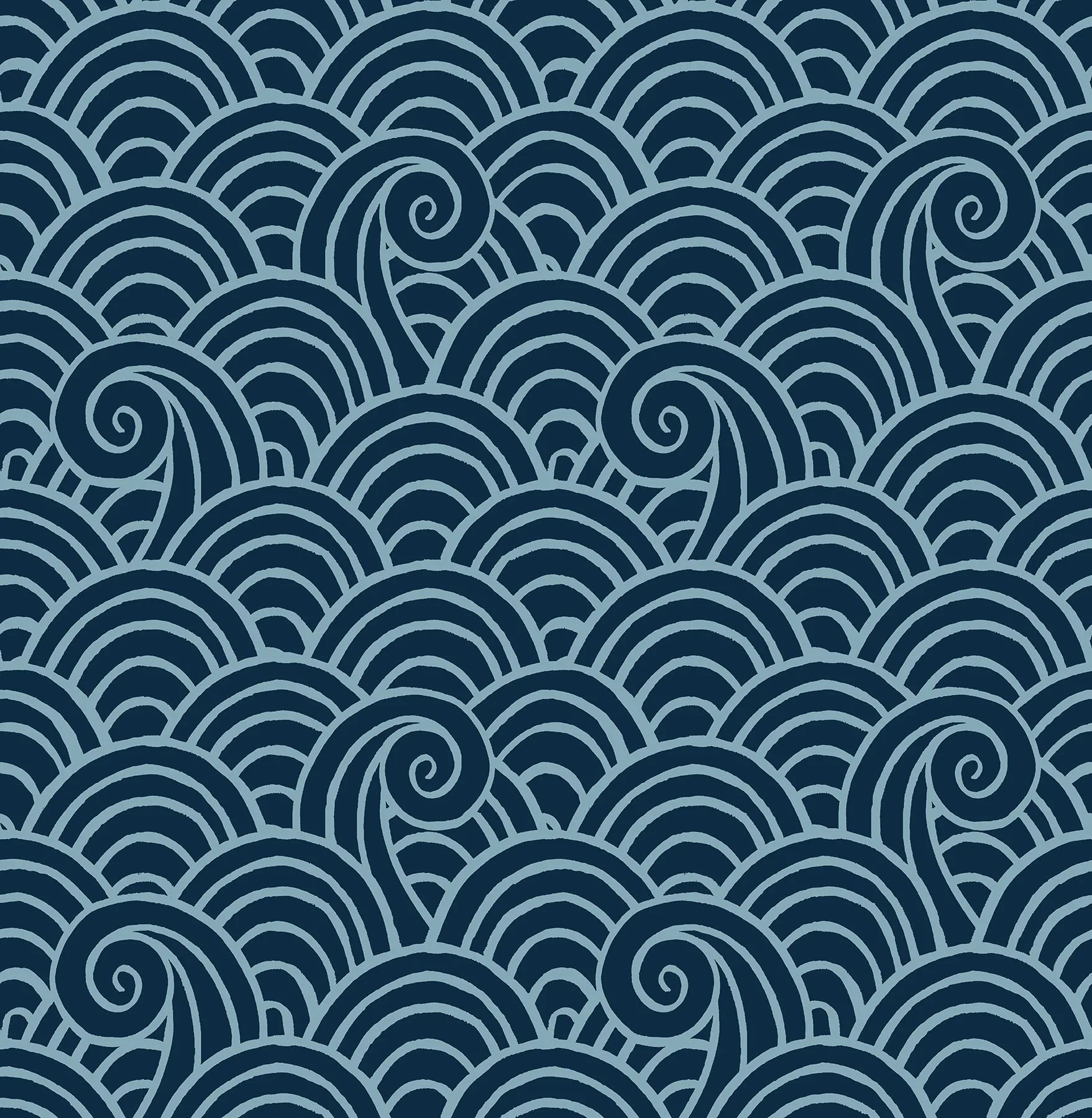 4081-26305 | Alorah Navy Wave Wallpaper