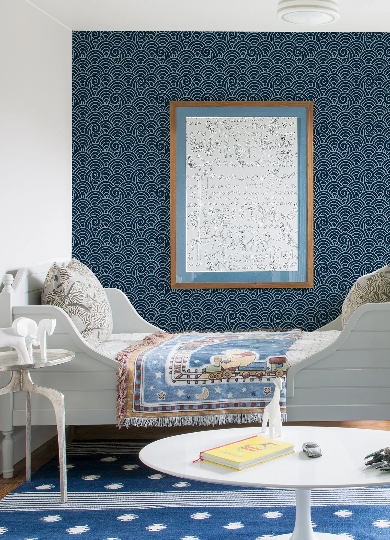 A-Street Prints Alorah Navy Wave Wallpaper | Wallpaper Twins A-Street Prints Alorah Navy Wave Wallpaper - SKU 4081-26305