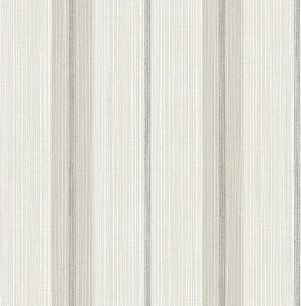 4173-27661 | Ames Grey Linen Stripe Wallpaper