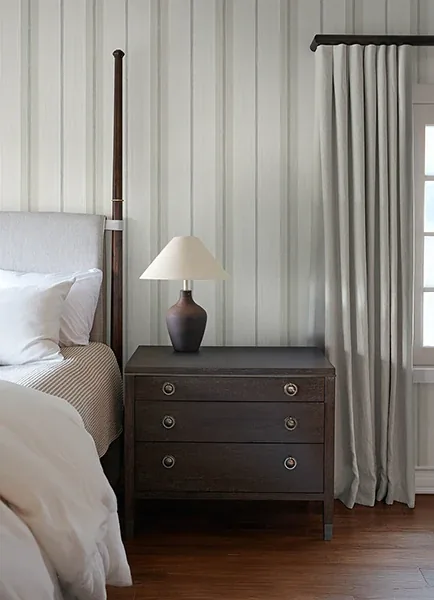 A-Street Prints Ames Grey Linen Stripe Wallpaper - SKU 4173-27661