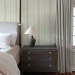 A-Street Prints Ames Seafoam Linen Stripe Wallpaper - SKU 4173-27664