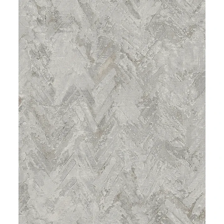 4105-86612 | Amesemi Grey Distressed Herringbone Wallpaper