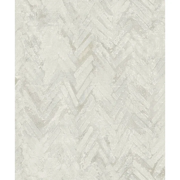 A-Street Prints Amesemi Off White Distressed Herringbone Wallpaper - SKU 4105-86614