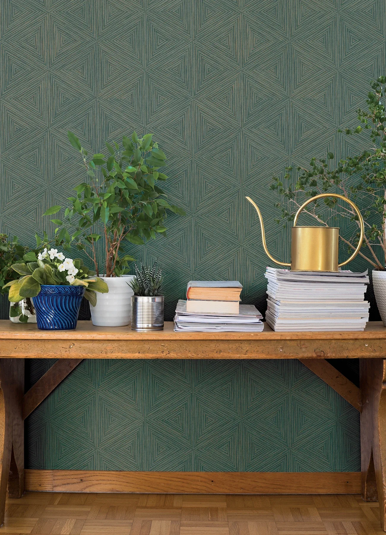 A-Street Prints Anara Teal Geo Faux Grasscloth Wallpaper | Wallpaper Twins A-Street Prints Anara Teal Geo Faux Grasscloth Wallpaper - SKU 4202-571271