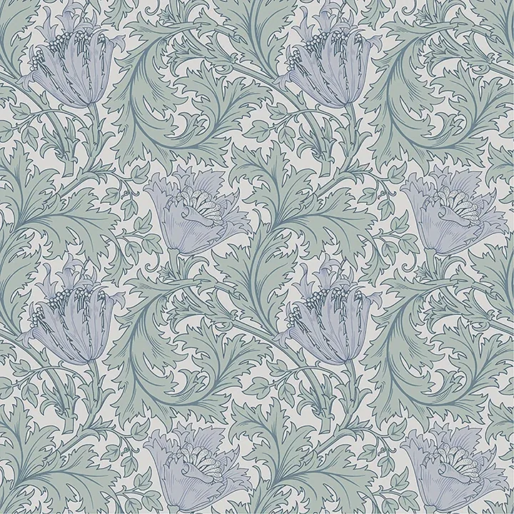 A-Street Prints Anemone Blue Floral Trail Wallpaper - SKU 4153-82003