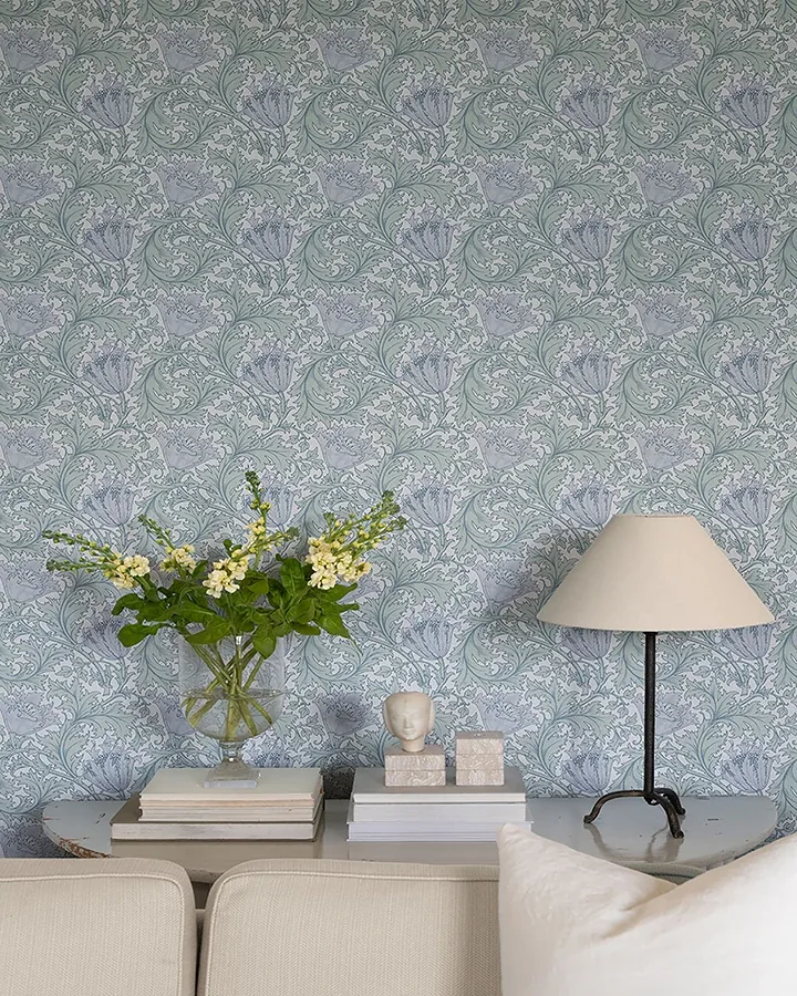 A-Street Prints Anemone Blue Floral Trail Wallpaper | Wallpaper Twins A-Street Prints Anemone Blue Floral Trail Wallpaper - SKU 4153-82003