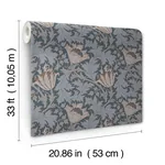 A-Street Prints Anemone Dark Blue Floral Trail Wallpaper | Wallpaper Twins A-Street Prints Anemone Dark Blue Floral Trail Wallpaper - SKU 4153-82006