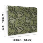 A-Street Prints Anemone Dark Green Floral Trail Wallpaper | Wallpaper Twins A-Street Prints Anemone Dark Green Floral Trail Wallpaper - SKU 4153-82005