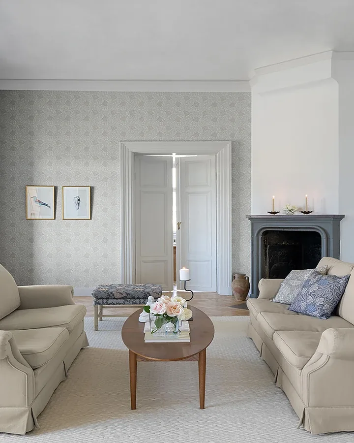 A-Street Prints Anemone Dove Floral Trail Wallpaper | Wallpaper Twins A-Street Prints Anemone Dove Floral Trail Wallpaper - SKU 4153-82001