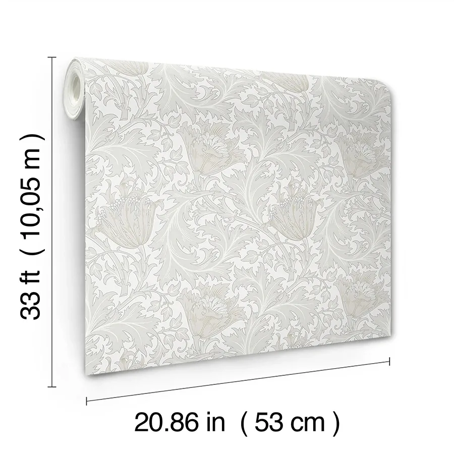 A-Street Prints Anemone Dove Floral Trail Wallpaper | Wallpaper Twins A-Street Prints Anemone Dove Floral Trail Wallpaper - SKU 4153-82001