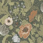 A-Street Prints Anemone Green Floral Wallpaper | Wallpaper Twins A-Street Prints Anemone Green Floral Wallpaper - SKU 4080-44104
