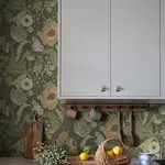 A-Street Prints Anemone Green Floral Wallpaper | Wallpaper Twins A-Street Prints Anemone Green Floral Wallpaper - SKU 4080-44104
