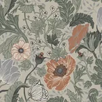 A-Street Prints Anemone Grey Floral Wallpaper - SKU 4080-33001