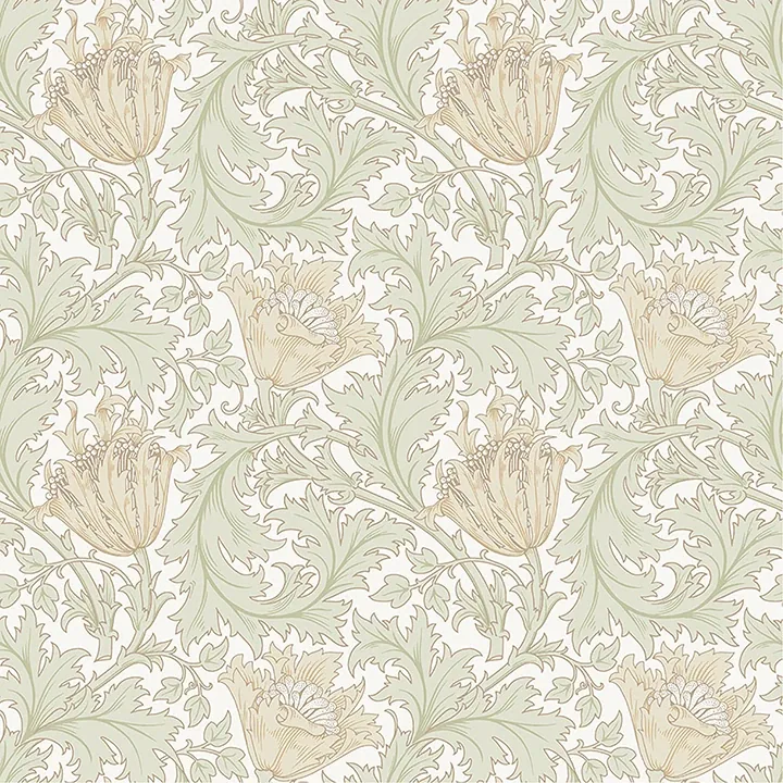 4153-82002 | Anemone Light Green Floral Trail Wallpaper
