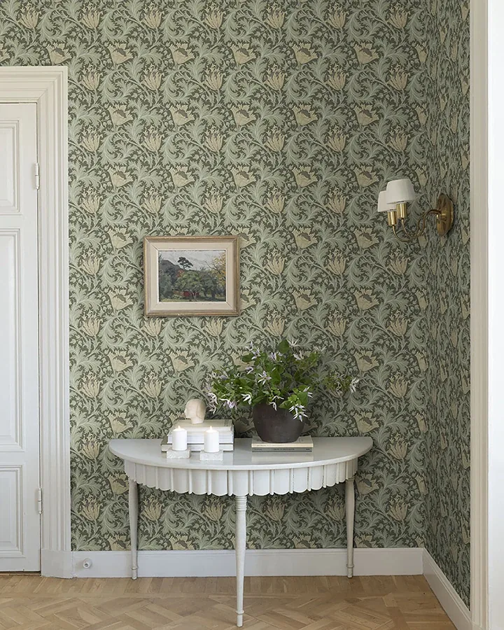 A-Street Prints Anemone Moss Floral Trail Wallpaper | Wallpaper Twins A-Street Prints Anemone Moss Floral Trail Wallpaper - SKU 4153-82004