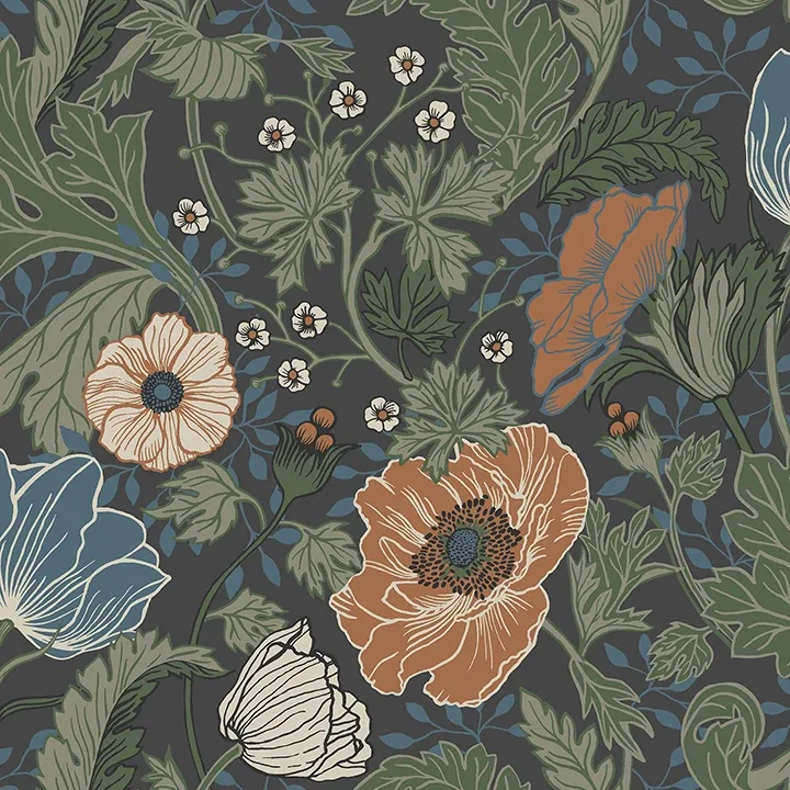 4080-33003 | Anemone Multicolor Floral Wallpaper