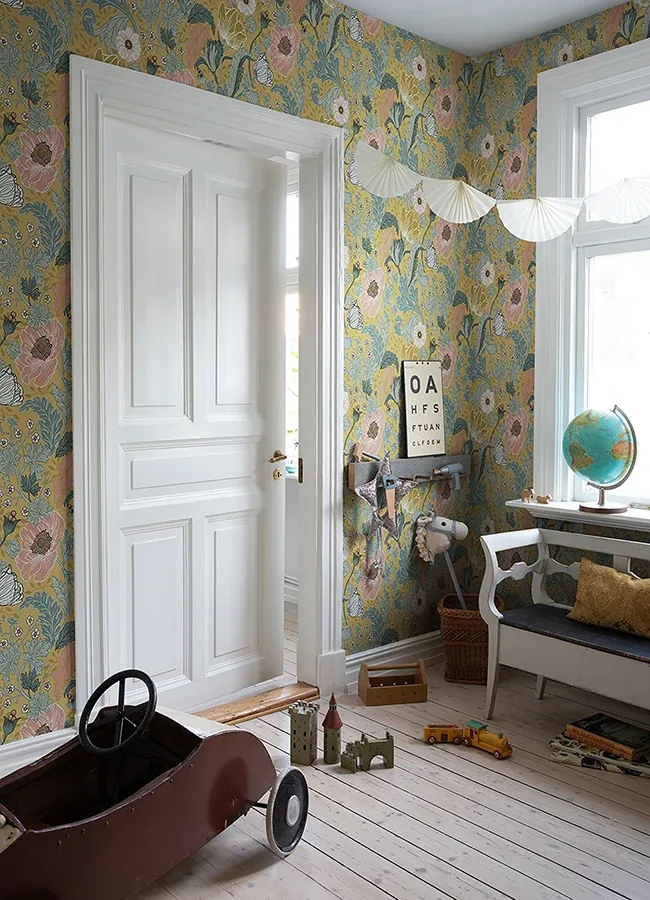 A-Street Prints Anemone Mustard Floral Wallpaper | Wallpaper Twins A-Street Prints Anemone Mustard Floral Wallpaper - SKU 4080-33002